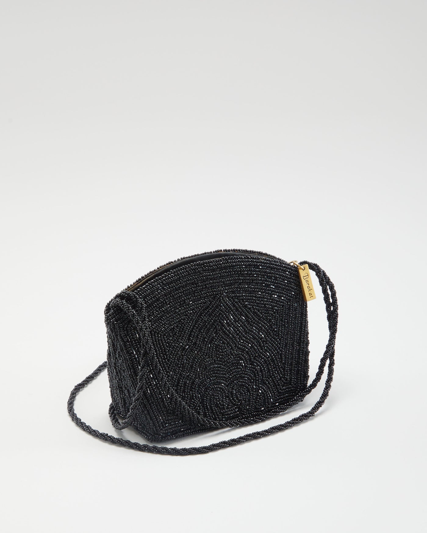 Black Beaded Shoulder Bag