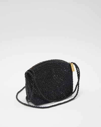 Black Beaded Shoulder Bag