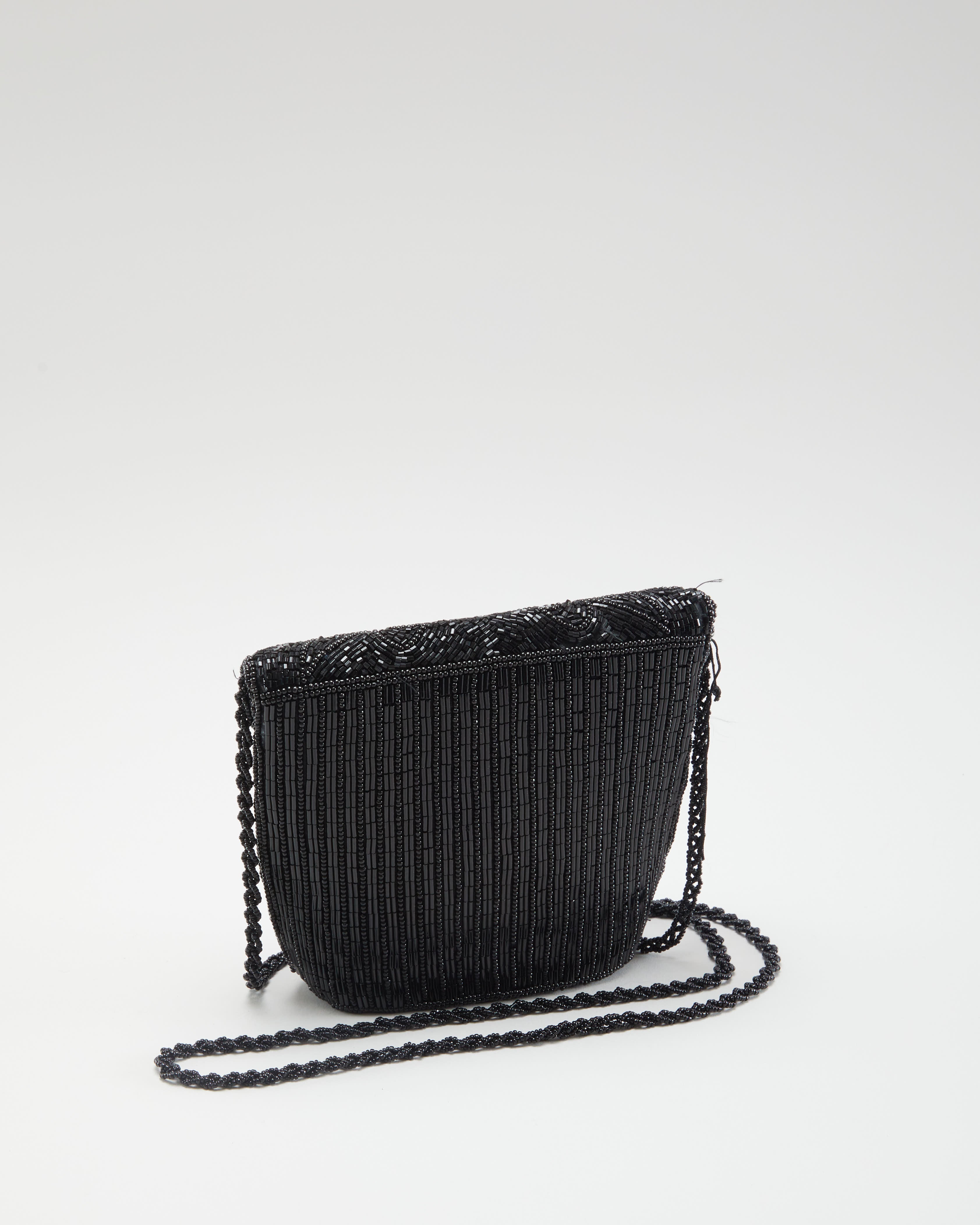 Black Beaded Shoulder Bag