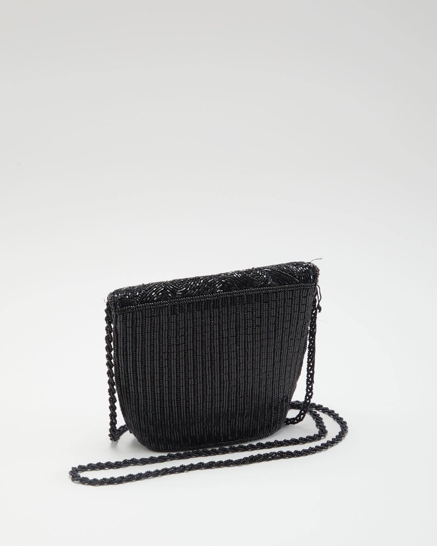 Black Beaded Shoulder Bag