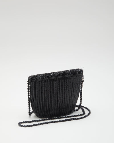 Black Beaded Shoulder Bag