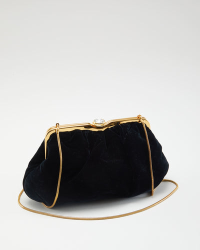 Black Velvet Shoulder Bag