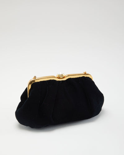 Black Velvet Shoulder Bag