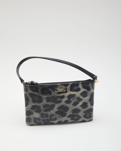 Kate Spade Grey Leopard Print Handbag