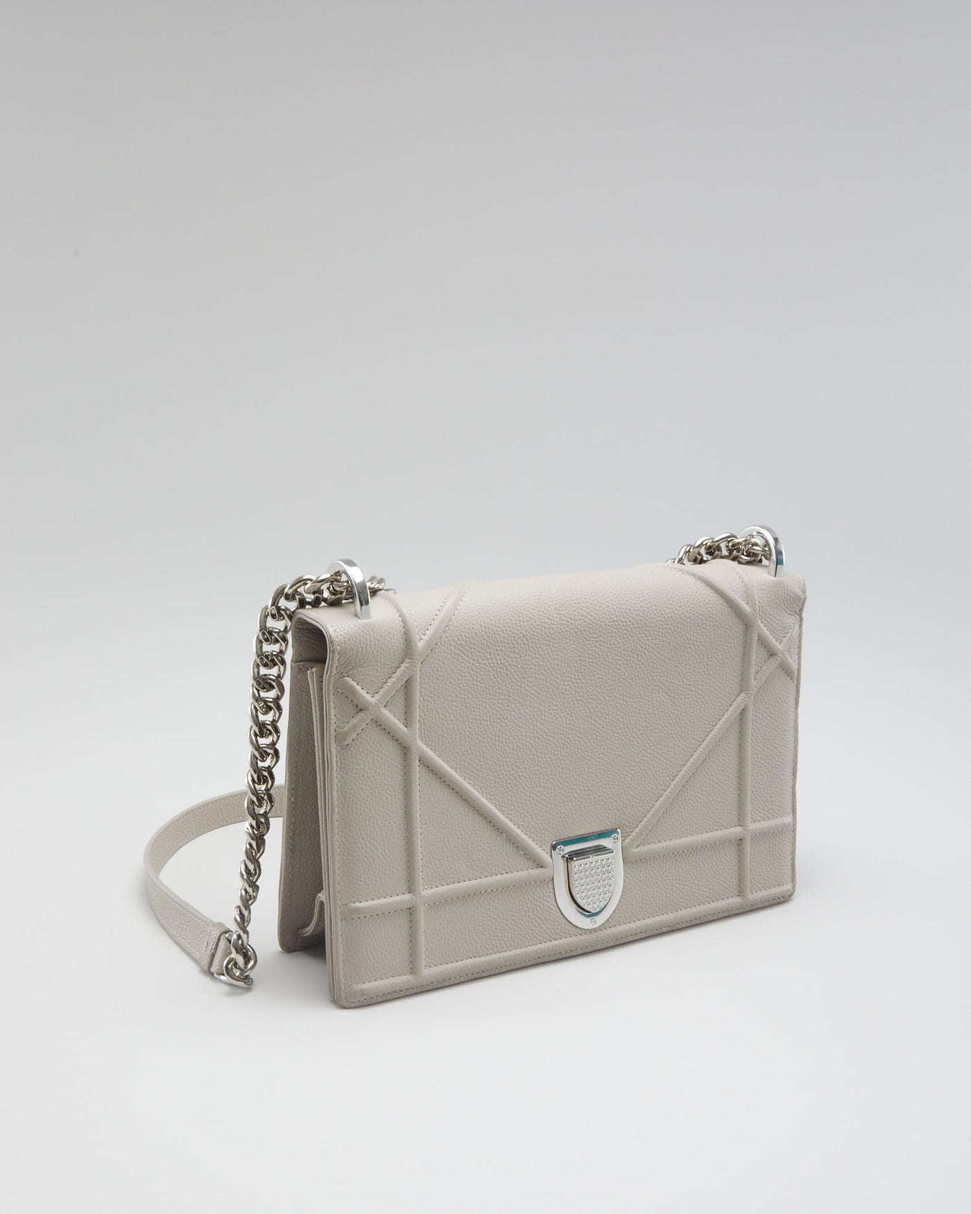 Christian Dior Chalk Grey Shoulder Bag