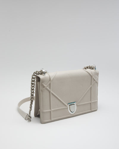 Christian Dior Chalk Grey Shoulder Bag
