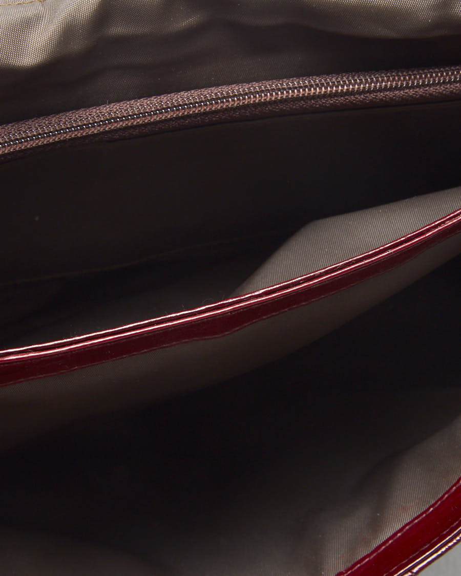 Vintage 1990s Red Eel Skin Shoulder Bag