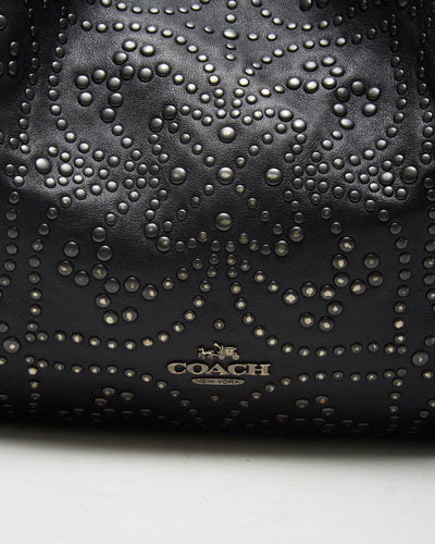 Studded Leather Coach Bag