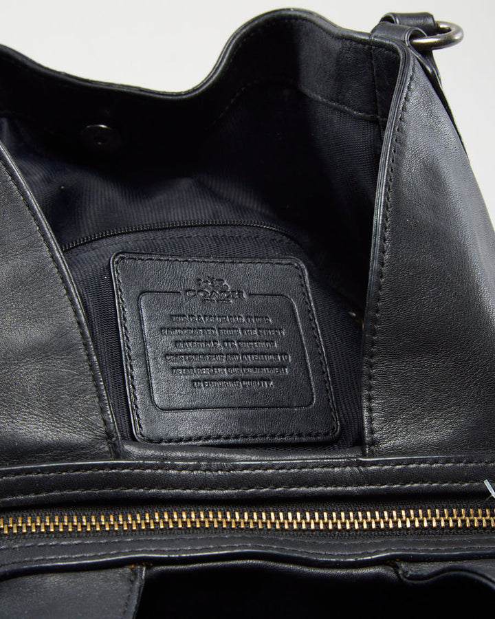 Studded Leather Coach Bag