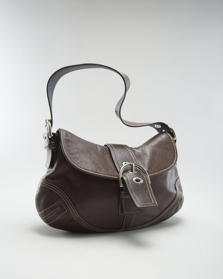 Y2K 00s Coach Leather Baguette