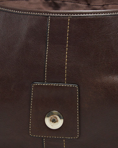 Y2K 00s Coach Leather Baguette