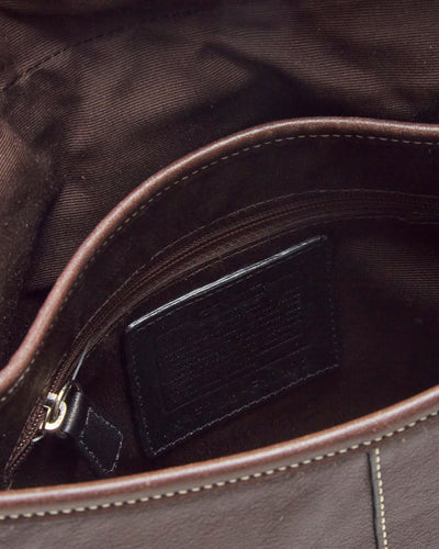 Y2K 00s Coach Leather Baguette