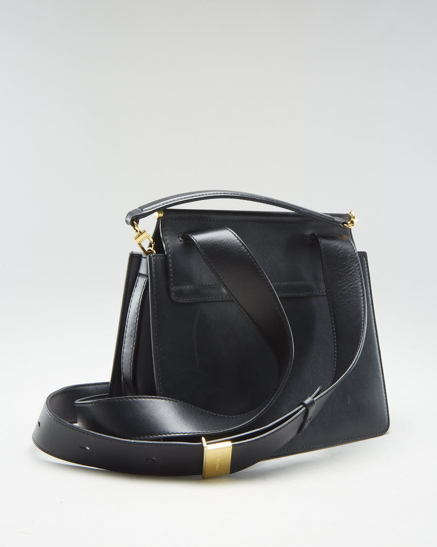 Polène Black Leather Handbag