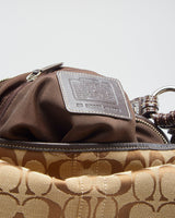 Y2K 00s Coach Monogram Beige Shoulder Bag
