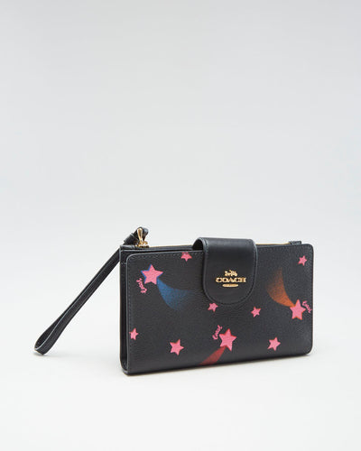 Coach Tech Wallet With Disco Star Print - O/S