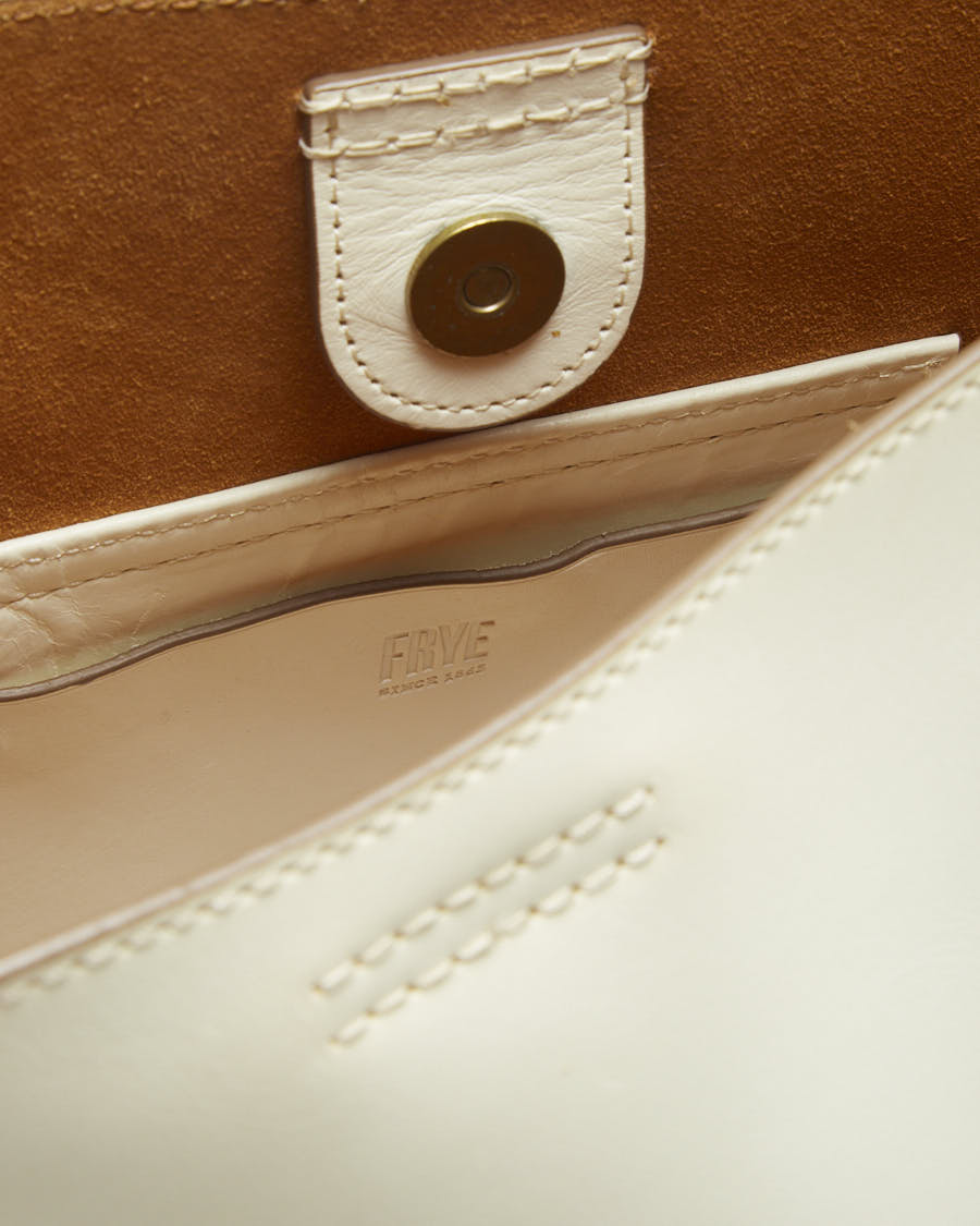 Frye Cream Leather Cross Body Bag - O/S