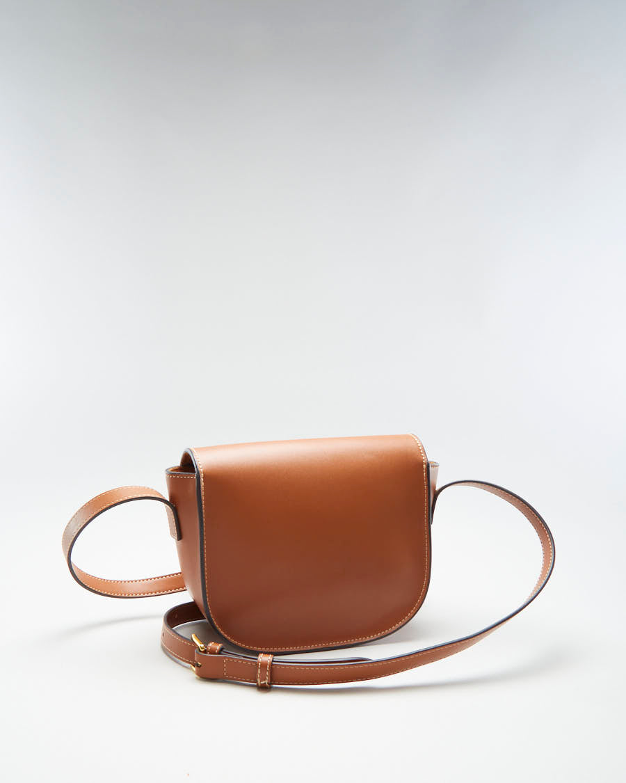 Celine Folco Cuir Triomphe Brown Calfskin Bag - O/S