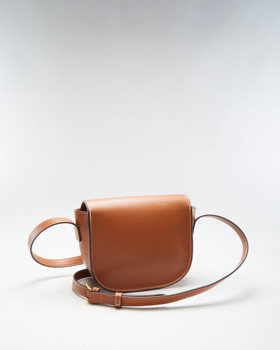 Celine Folco Cuir Triomphe Brown Calfskin Bag - O/S