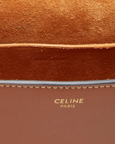 Celine Folco Cuir Triomphe Brown Calfskin Bag - O/S