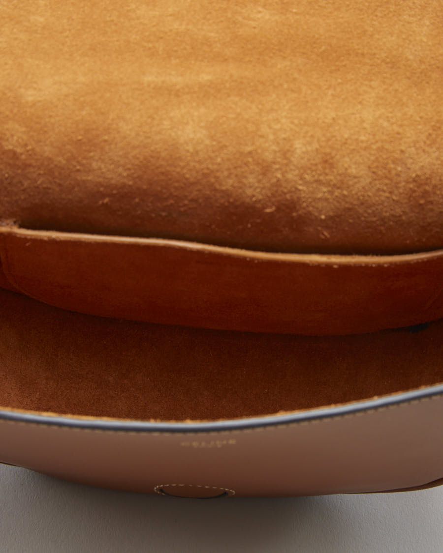 Celine Folco Cuir Triomphe Brown Calfskin Bag - O/S