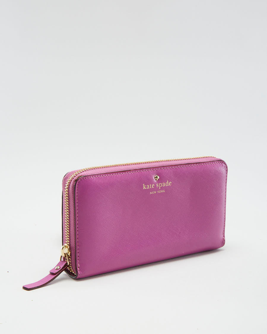 Kate Spade Purple Leather Wallet - O/S