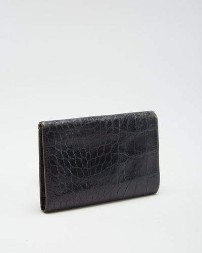 Vintage 80s Leather Gianni Versace Pebbled Wallet - O/S