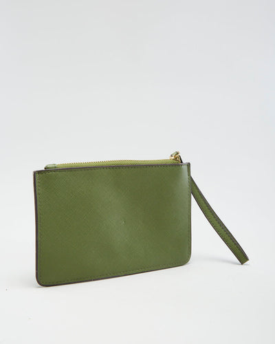 Kate Spade Green Leather Zip Wallet - O/S