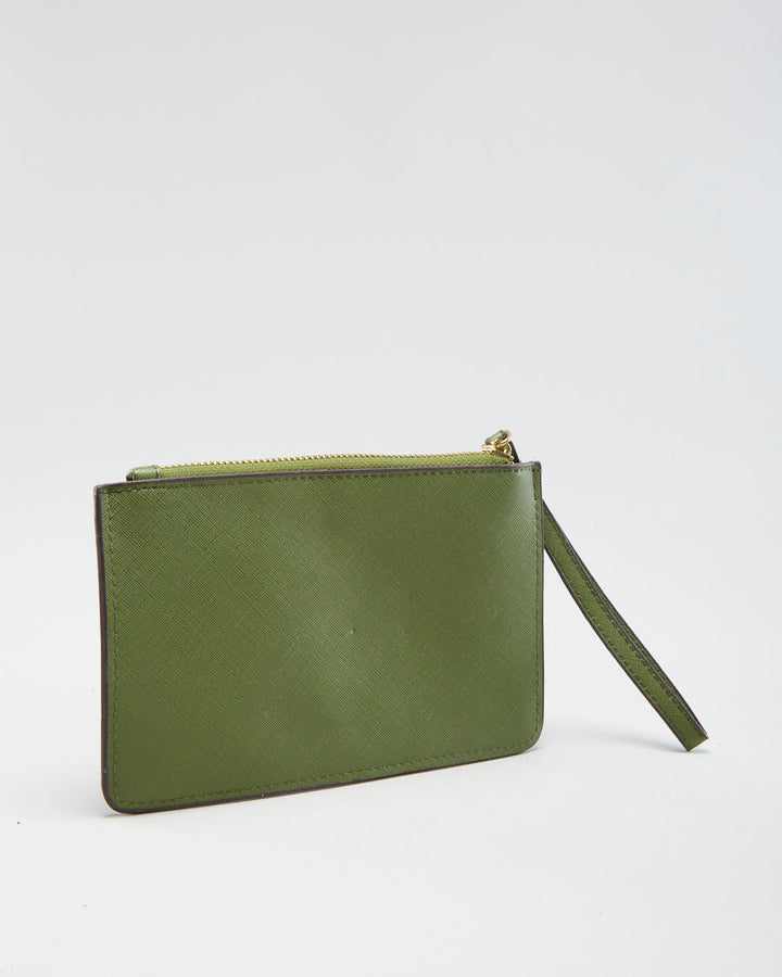 Kate Spade Green Leather Zip Wallet - O/S