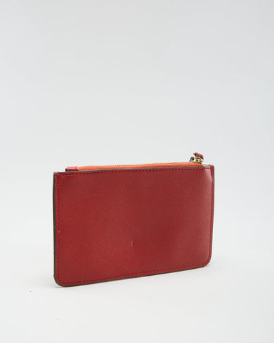 Kate Spade Red Leather Zip Purse - O/S