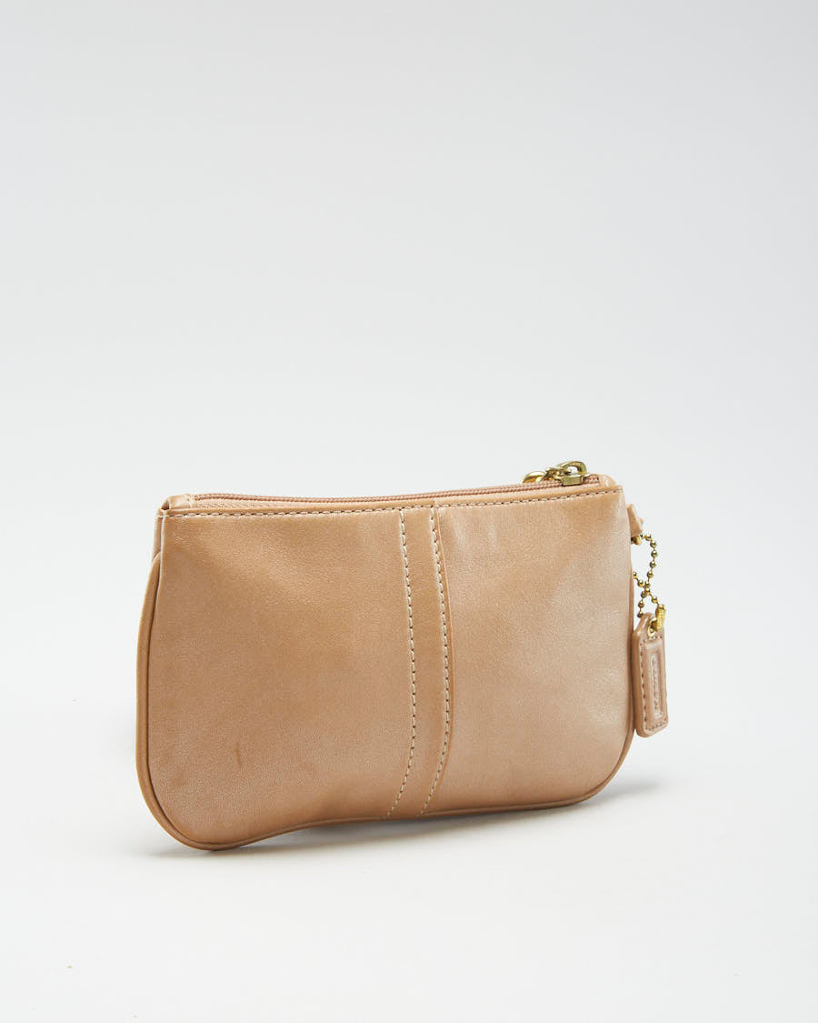 Coach Small Brown Leather Coin Purse - O/S