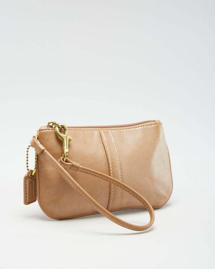 Coach Small Brown Leather Coin Purse - O/S