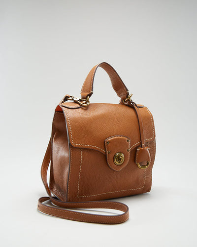 Lauren By Ralph Lauren Brown Leather Cross Body Bag - O/S