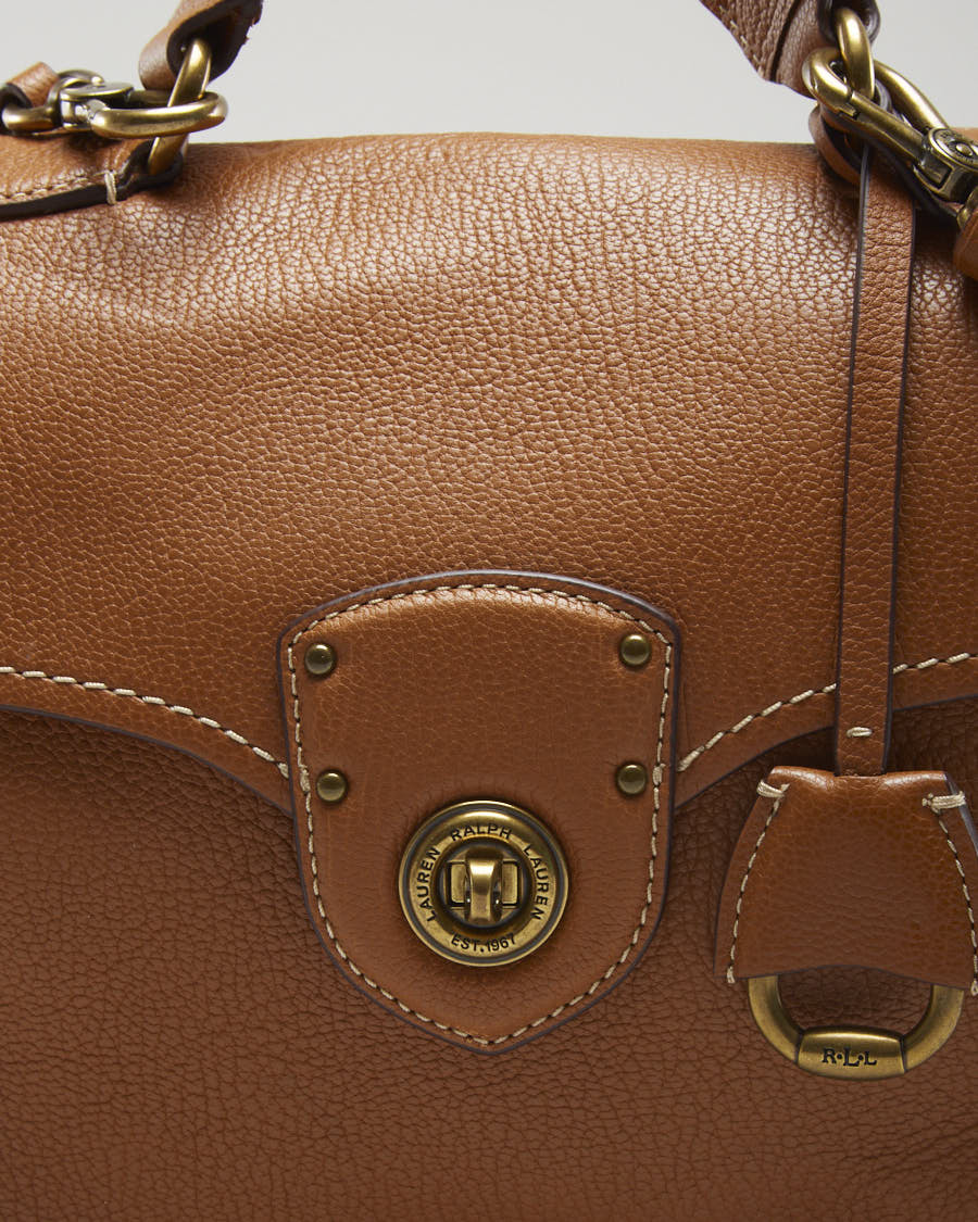 Lauren By Ralph Lauren Brown Leather Cross Body Bag - O/S