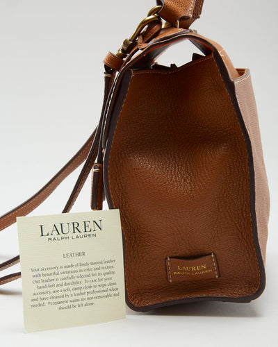 Lauren By Ralph Lauren Brown Leather Cross Body Bag - O/S