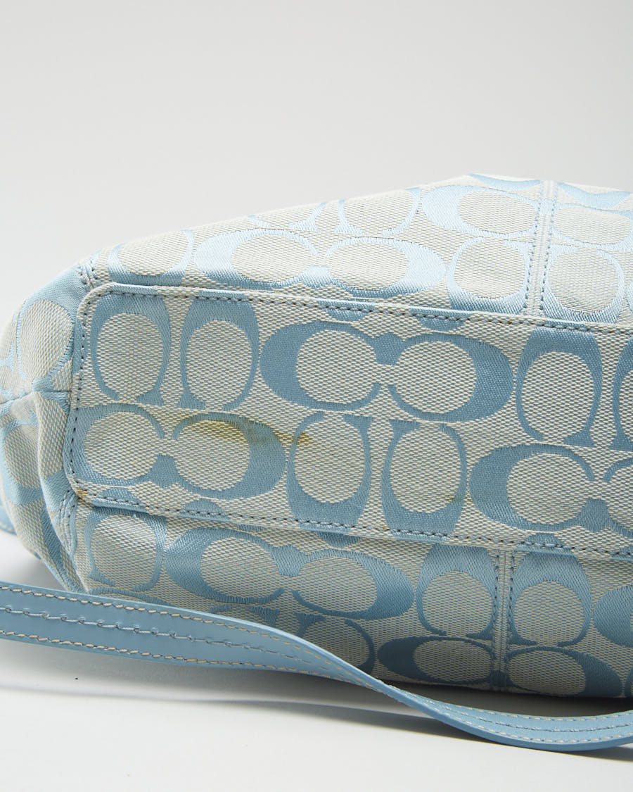 Y2K 00s Coach Blue Monogram Handbag - O/S – Rokit