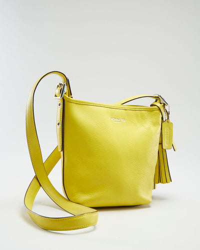 Coach Yellow Leather Small Side Bag - O/S