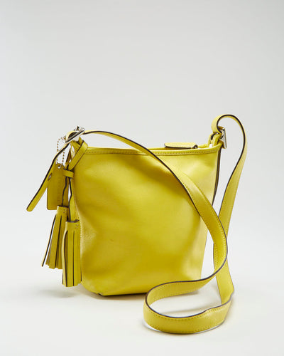 Coach Yellow Leather Small Side Bag - O/S