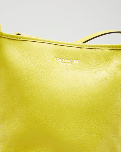 Coach Yellow Leather Small Side Bag - O/S