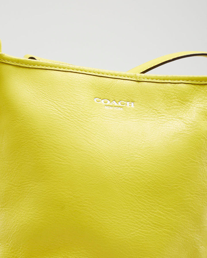 Coach Yellow Leather Small Side Bag - O/S