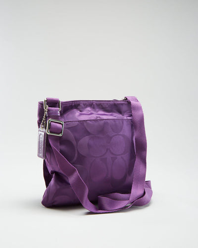 Coach Purple Nylon Cross Body Bag - O/S