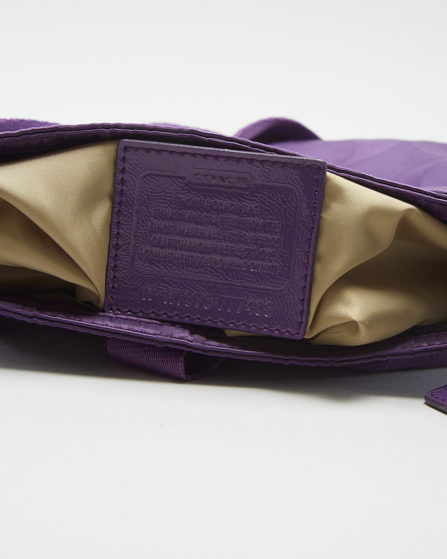 Coach Purple Nylon Cross Body Bag - O/S