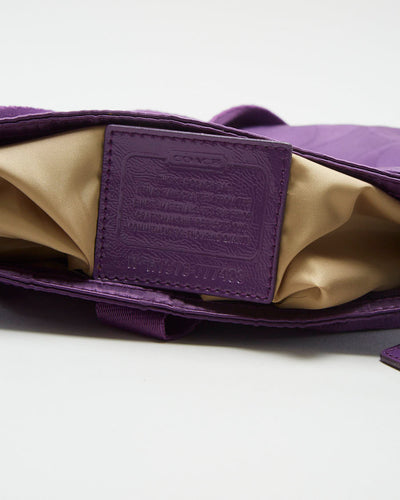 Coach Purple Nylon Cross Body Bag - O/S