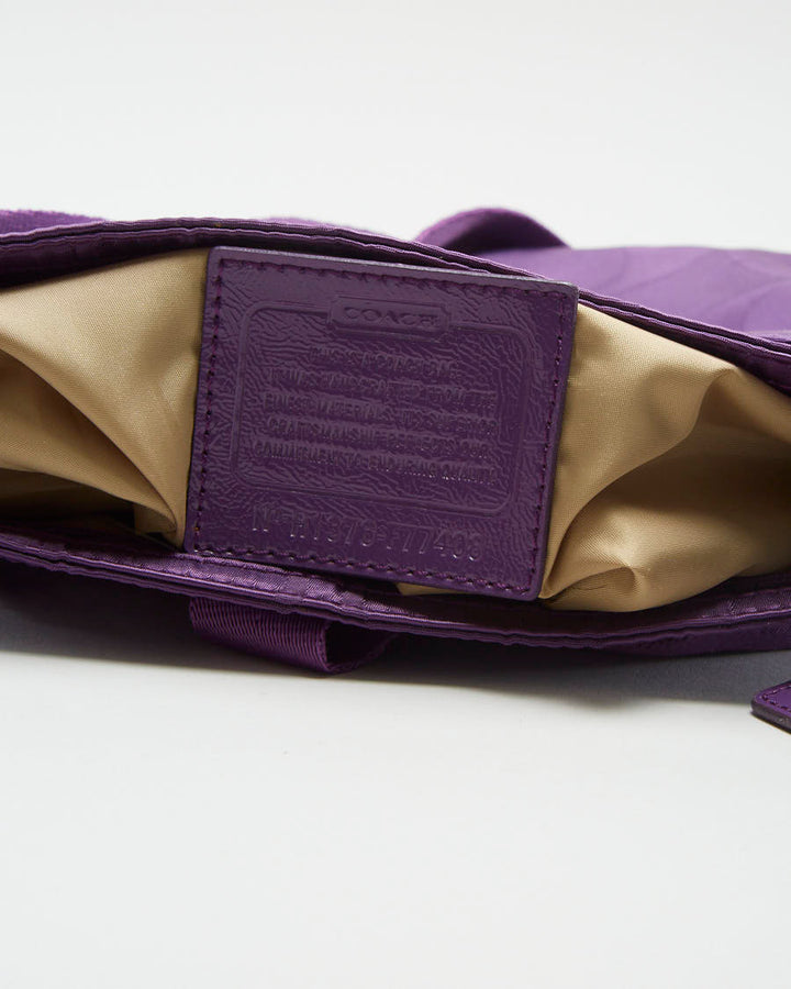 Coach Purple Nylon Cross Body Bag - O/S