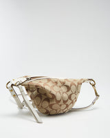 Y2K 00s Coach Canvas Monogram Bum Bag - O/S