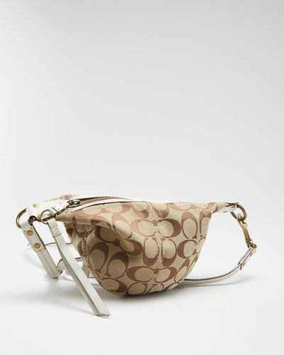 Y2K 00s Coach Canvas Monogram Bum Bag - O/S