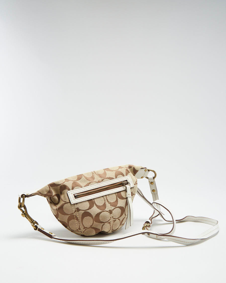 Y2K 00s Coach Canvas Monogram Bum Bag - O/S