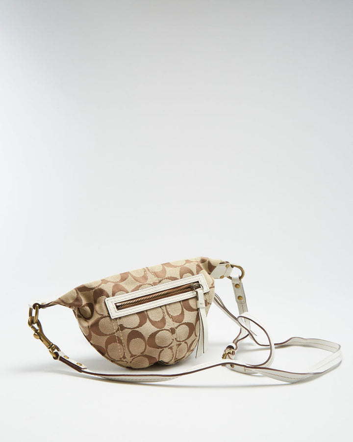 Y2K 00s Coach Canvas Monogram Bum Bag - O/S