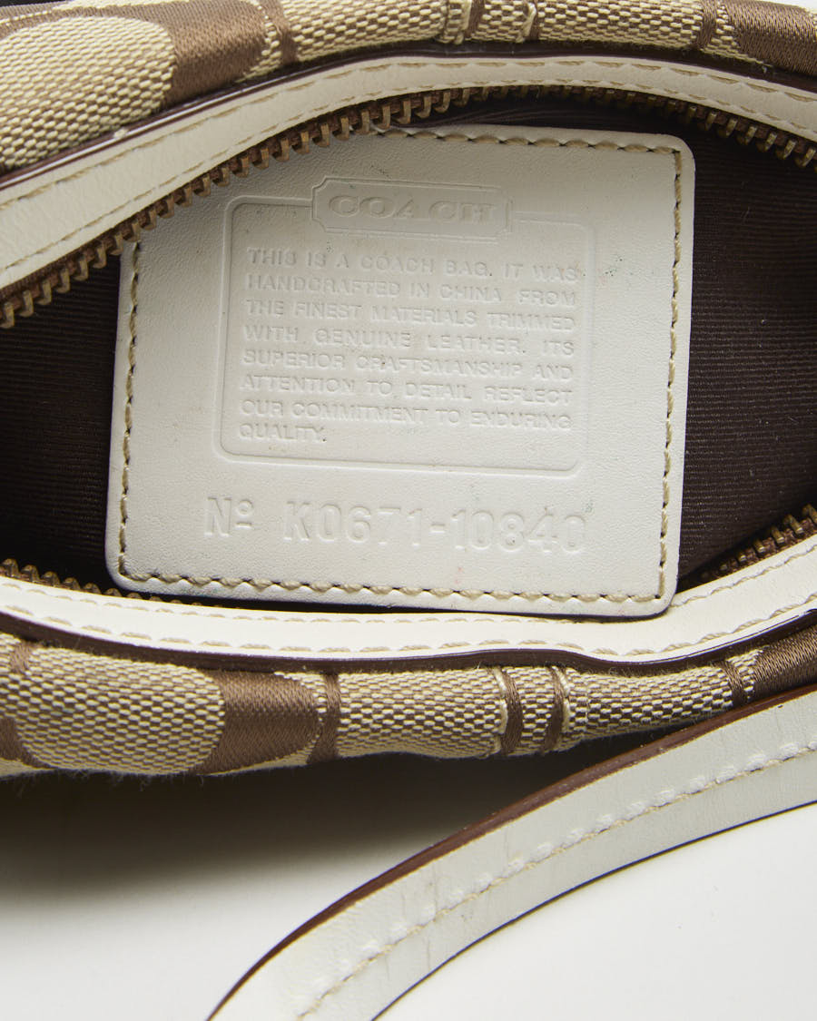 Y2K 00s Coach Canvas Monogram Bum Bag - O/S