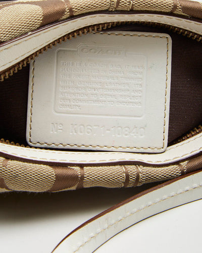 Y2K 00s Coach Canvas Monogram Bum Bag - O/S