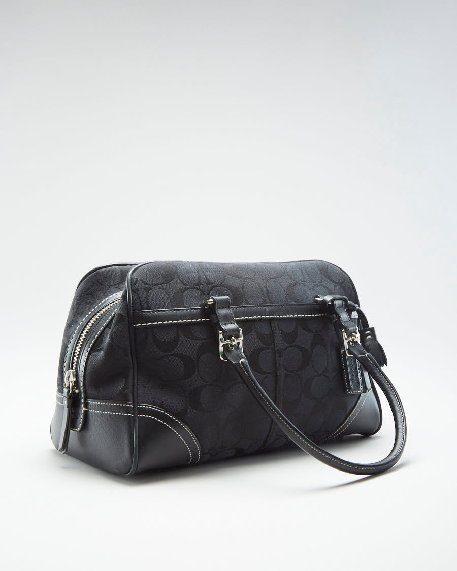 Y2K 00s Coach Black Monogram Handbag - O/S